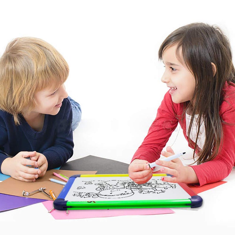 VIZ-PRO Children Board/Writing Whiteboard/Dry Erase Board, Colored Frame,12" X 8" - Image 5